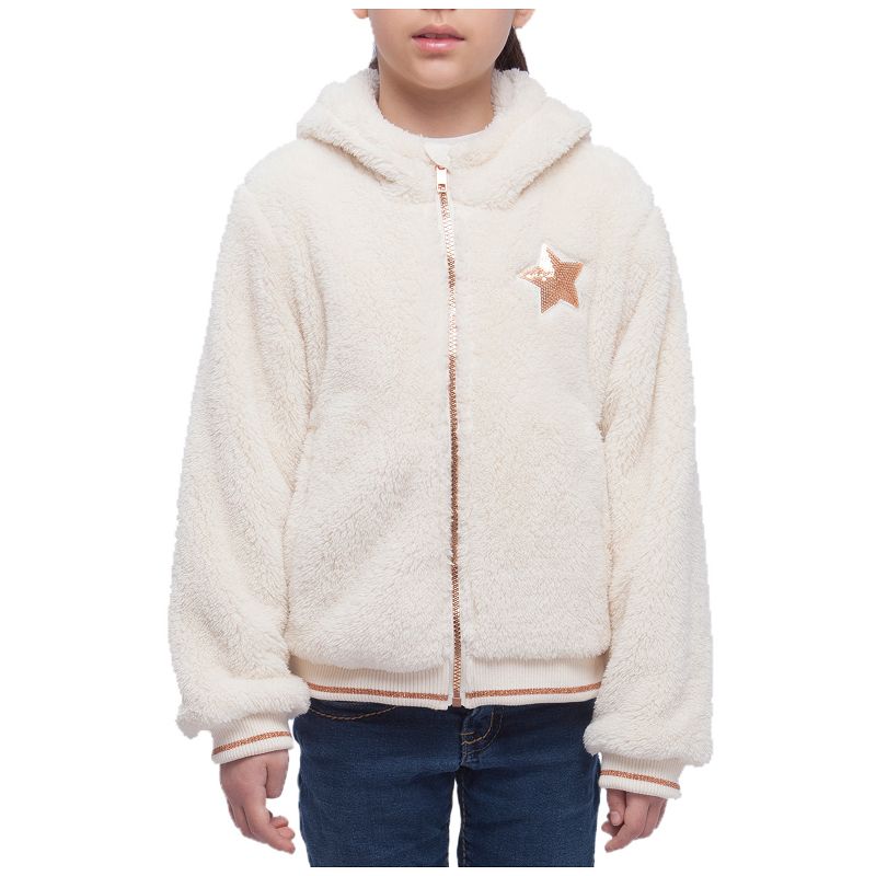 Rokka&Rolla Girl's Faux Shearling Jacket Fleece Warm Coat