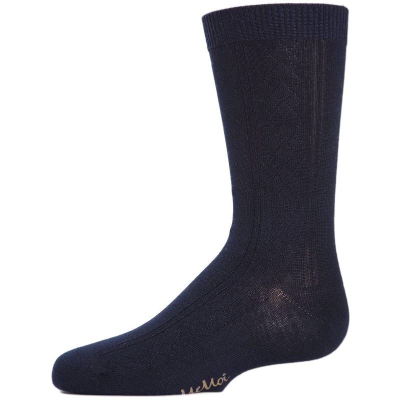 Memoi Boys' Argyle All Over Crew Socks