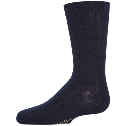 Memoi Boys' Argyle All Over Crew Socks