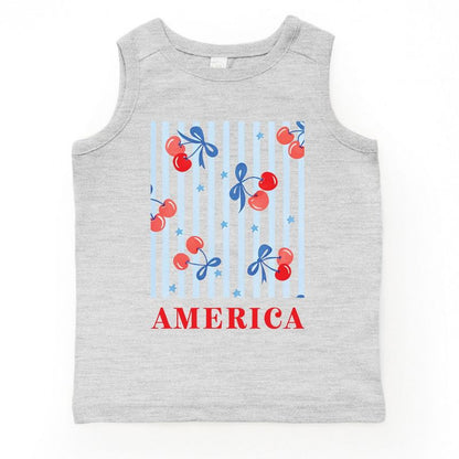The Juniper Shop America Cherries Stripe Youth Tank Top