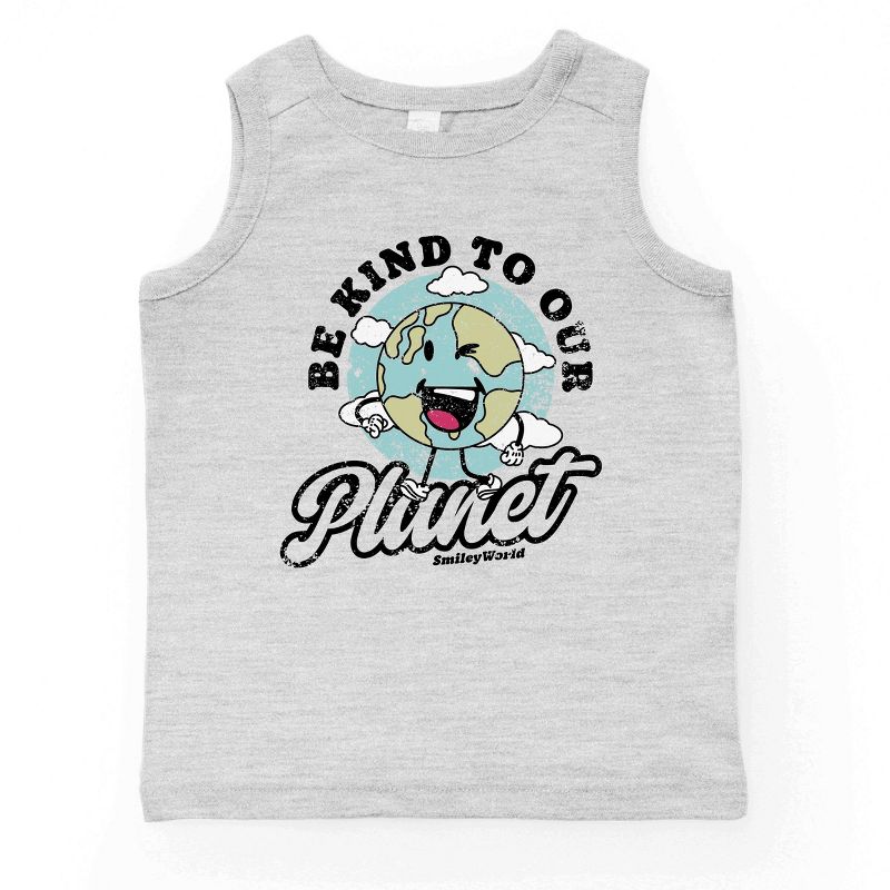 بلوزة شبابية بدون أكمام بتصميم ريترو من متجر Juniper Shop SmileyWorld Be Kind To Our Planet