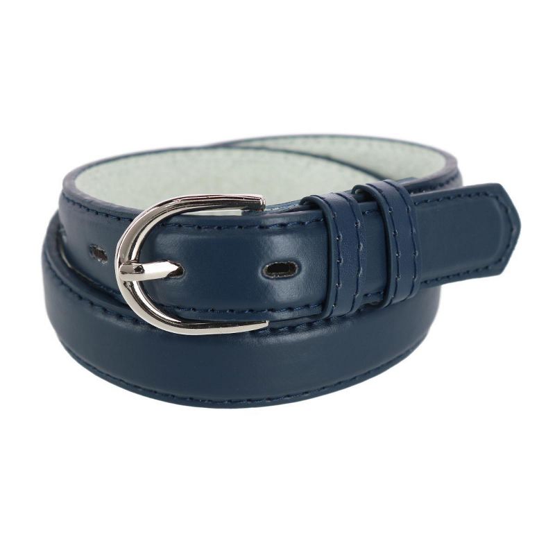 CTM Kid's Leather 1 inch Basic Dress Belt