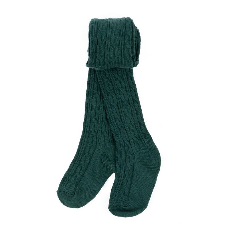 Leveret Girls  Boho Solid Color Cable Knit Tights