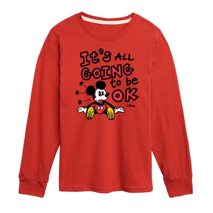 Boys' - Disney - Mickey Mouse Long Sleeve Graphic T-Shirt