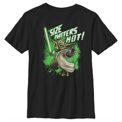 Boy's Star Wars Clone Wars Yoda Size Matters Not T-Shirt