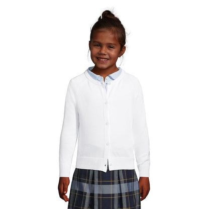 Lands' End School Uniform Kids Cotton Modal Cardigan Sweater