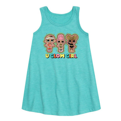 Girls' - LOL Surprise! - U Glow Girl Graphic Sleeveless Aline Dress