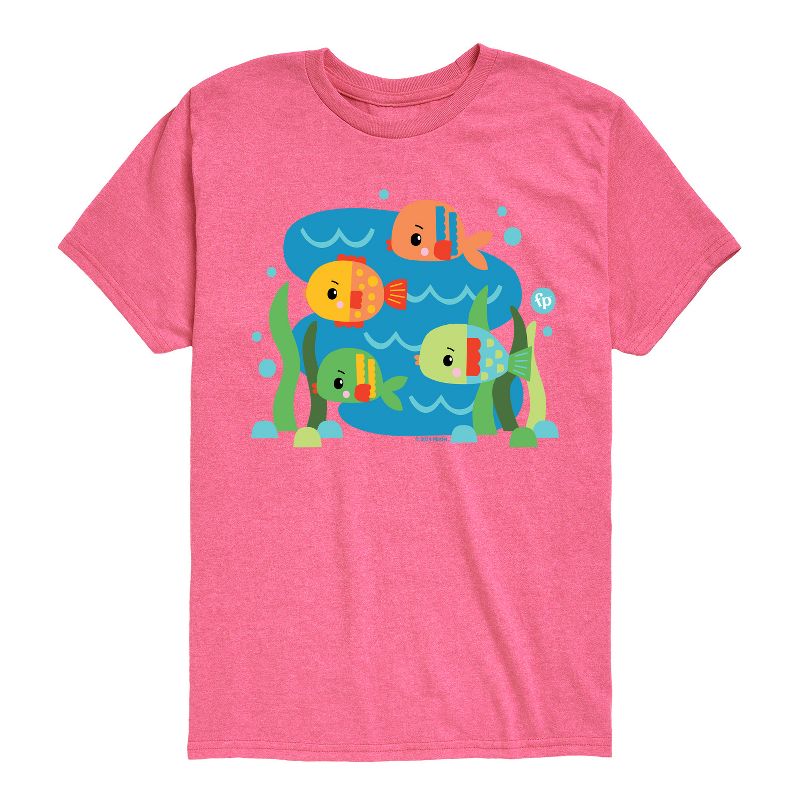 تي شيرت فيشر برايس للأولاد بأكمام قصيرة ورسومات جرافيكية