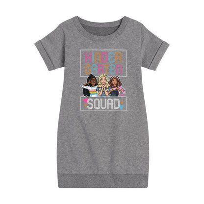 Girls' - Barbie - Back To School Graphic Short Sleeve Fleece Dress