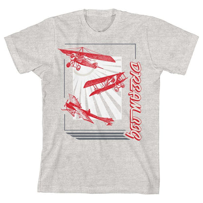 تي شيرت Planes Dream Big Youth بلون الشوفان والهيذر بأكمام قصيرة ورقبة دائرية