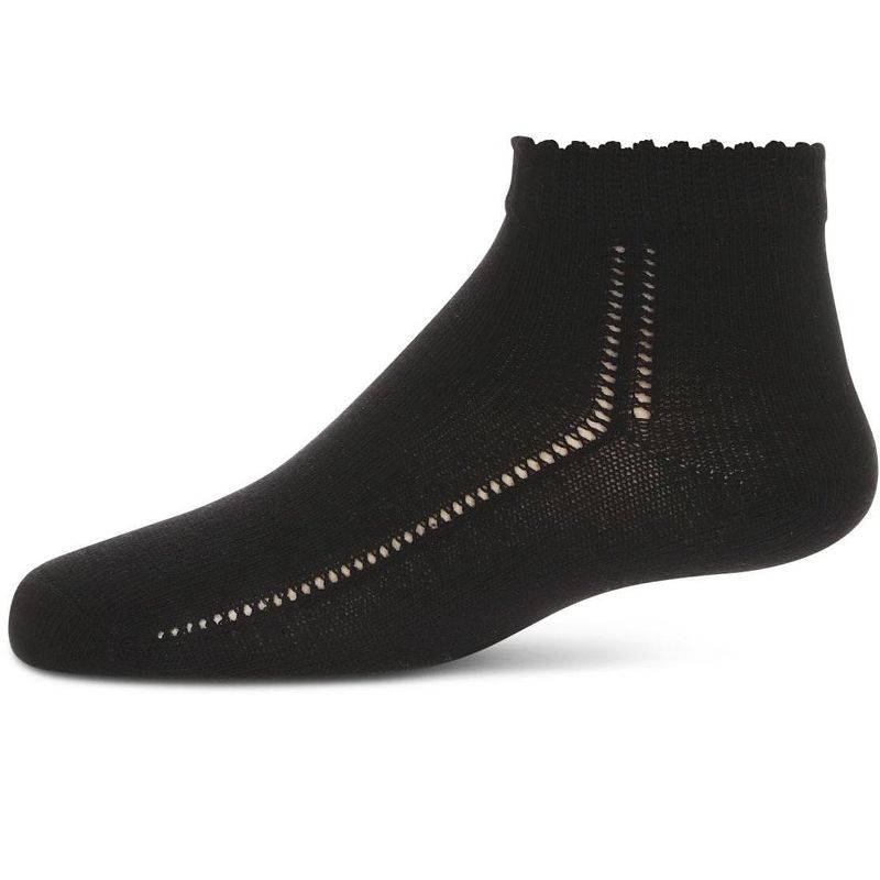 Memoi Girls' Open Work Anklet Socks