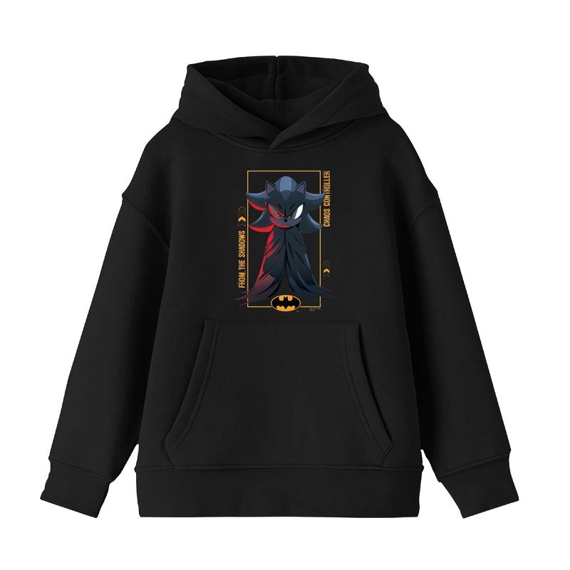 DC x Sonic the Hedgehog Chaos Controller Shadow X Batman Youth Long Sleeve Hoodie