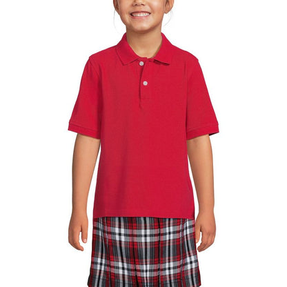 Lands' End School Uniform Kids Short Sleeve Mesh Polo Shirt