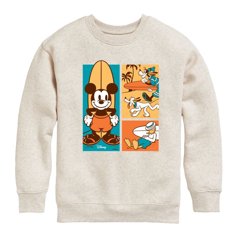Boys' - Disney - Mickey & Friends Graphic Long Sleeve Fleece Sweatshirt