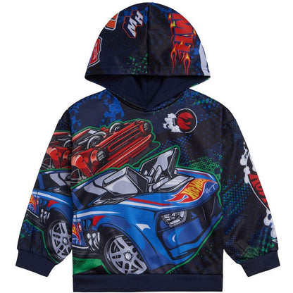 Hot Wheels Fleece Pullover Hoodie Little Kid to Big Kid