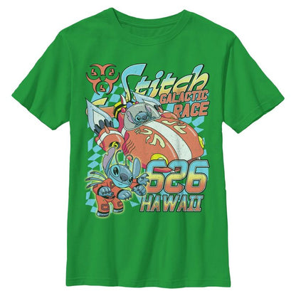 Boys Lilo & Stitch Hawaiian Galactic Race T Shirt
