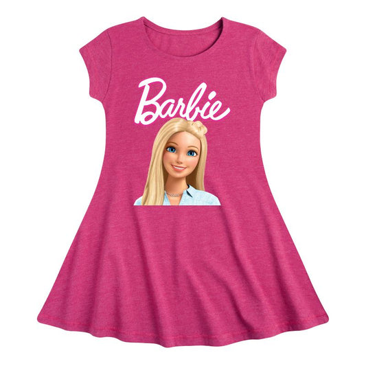 Girls' - Barbie - Original Barbie Fit & Flair Cap Sleeve Dress