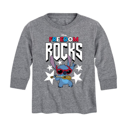 Boys' - Lilo and Stitch - Freedom Rocks Long Sleeve Graphic T-Shirt
