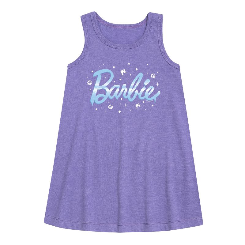 Girls' - Barbie - Winter Breeze Graphic Sleeveless Aline Dress