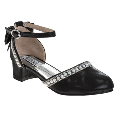 Badgley Mischka Girls' Low Heeled Dress Shoes Black