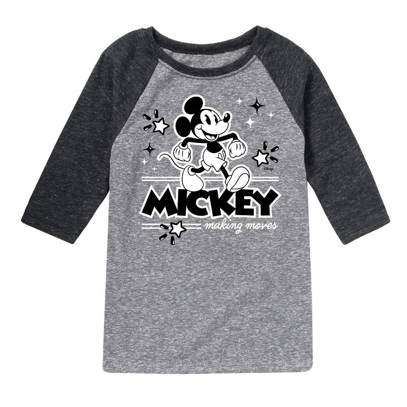 Boys' - Disney - Mickey Mouse Making Moves Raglan Graphic T-Shirt