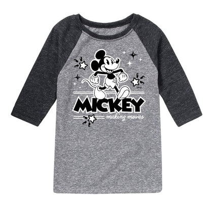 Boys' - Disney - Mickey Mouse Making Moves Raglan Graphic T-Shirt