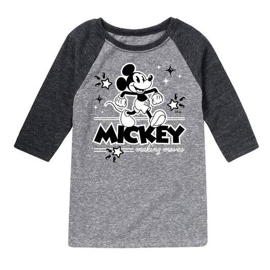 Boys' - Disney - Mickey Mouse Making Moves Raglan Graphic T-Shirt