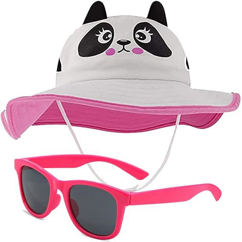 Kids Sun Hat for Girls & Boys with UV Protection - Toddler Beach Hat for Fishing Safari Play Hat with Sunglasses (2-7 Years)