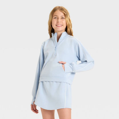 Girls' Airy Sleek 1/2 Zip Sweatshirt - All In Motion™