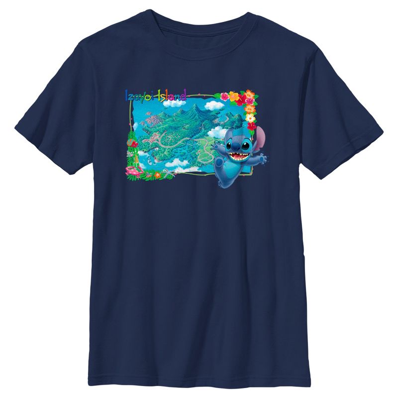 Boy's Lilo & Stitch Izayoi Island Postcard T-Shirt