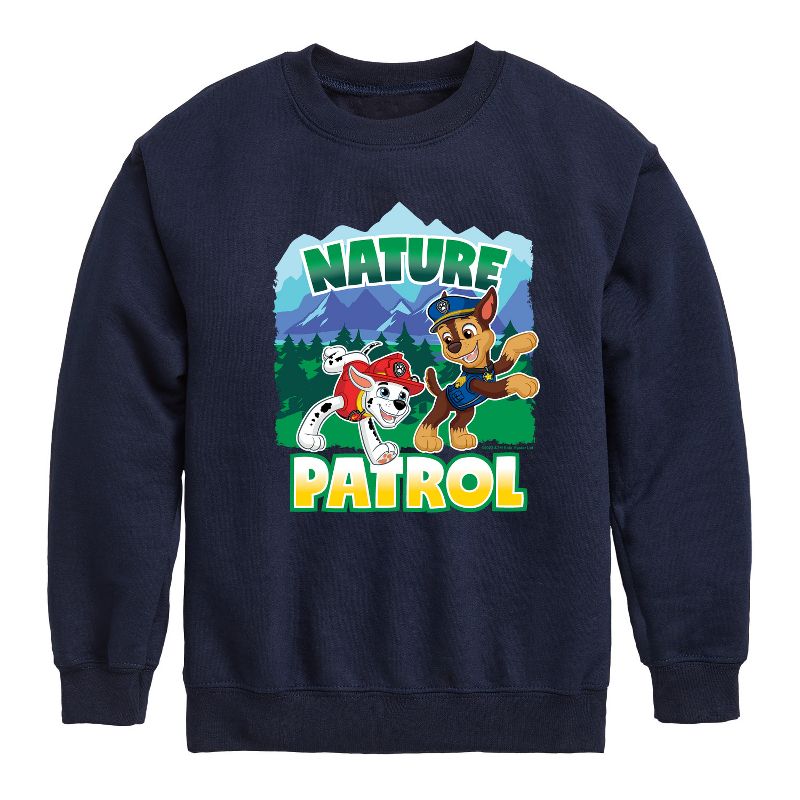 Boys' - Paw Patrol - Nature Patrol Graphic Long Sleeve Fleece Sweatshirt