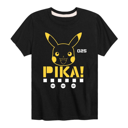 Boys' - Pokémon - Pika Face Short Sleeve Graphic T-Shirt
