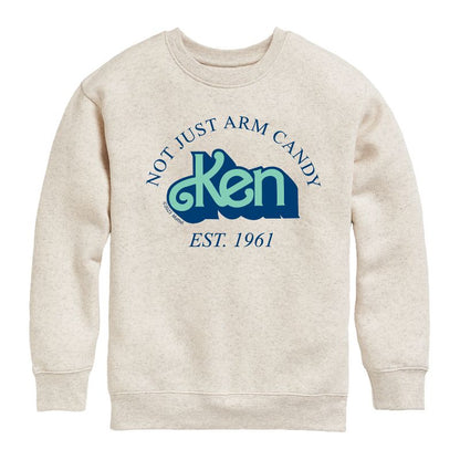Boys' - Barbie - Ken Not Just Arm Candy Graphic Long Sleeve Fleece Sweatshirt