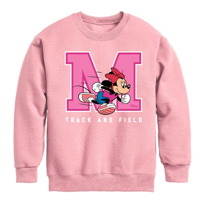Boys' - Disney - Minnie Track And Field Graphic Long Sleeve Fleece Sweatshirt