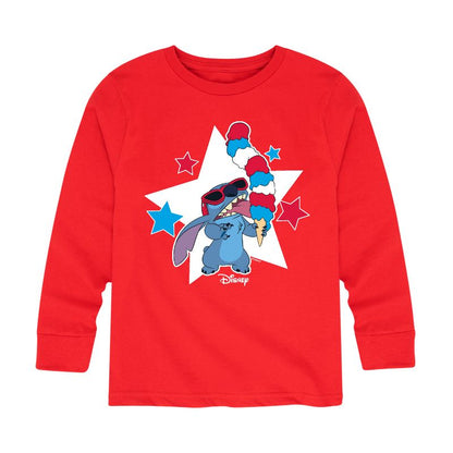 Boys' - Lilo and Stitch - Stitch Ice Cream Long Sleeve Graphic T-Shirt