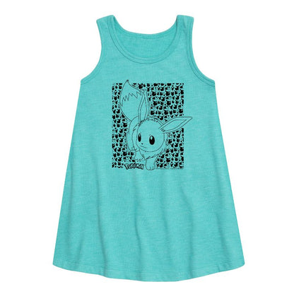 فستان بناتي بدون أكمام بنقشة بوكيمون - إيفي