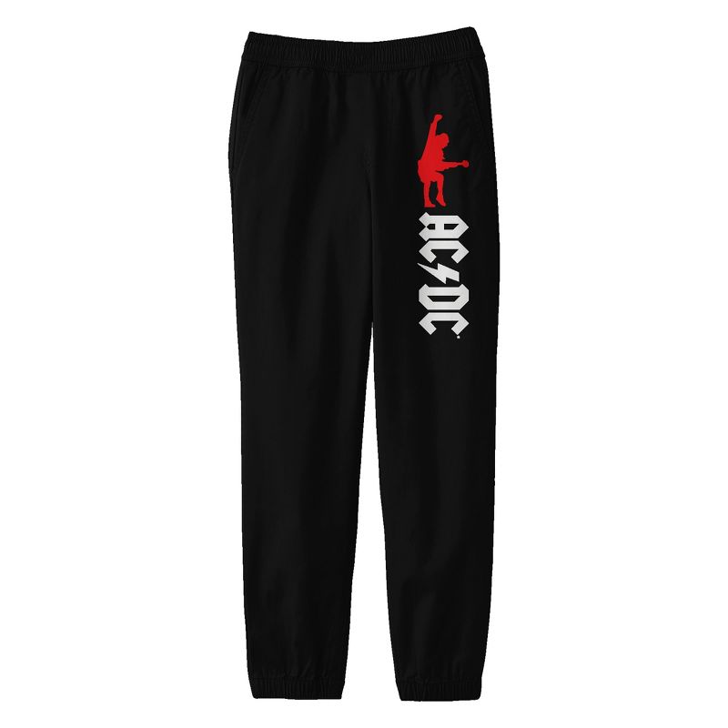 بنطال رياضي AC/DC Angus Young Red Silhouette Youth Black Graphic