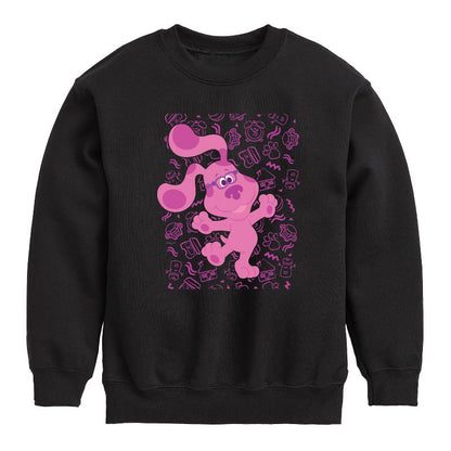 Boys' - Blue's Clues & You! - Magenta Excited Graphic Long Sleeve Fleece Sweatshirt
