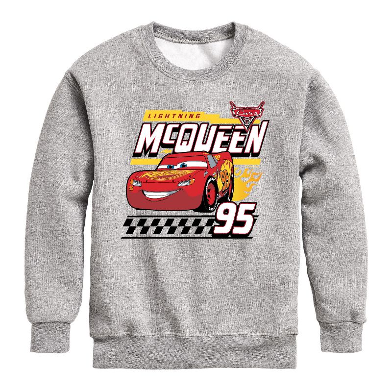 Boys' - Cars - Lightning McQueen 95 Graphic Long Sleeve Fleece Sweatshirt