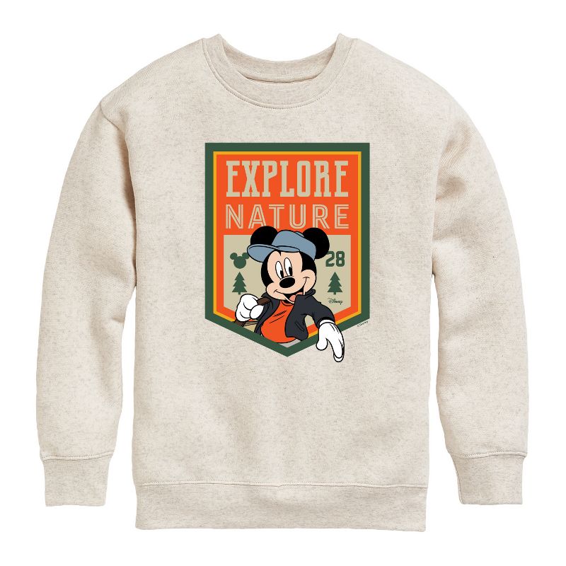 Boys' - Disney - Explore Nature Graphic Long Sleeve Fleece Sweatshirt