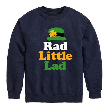 Boys' - Instant Message - St. Patrick's Day Rad Little Lad Graphic Long Sleeve Fleece Sweatshirt
