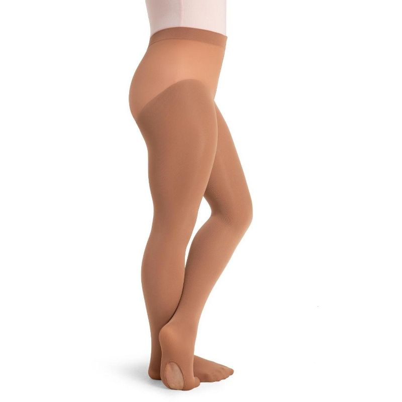 Capezio Ultra Soft Self Knit Waistband Transition Tight - Girls & Toddler