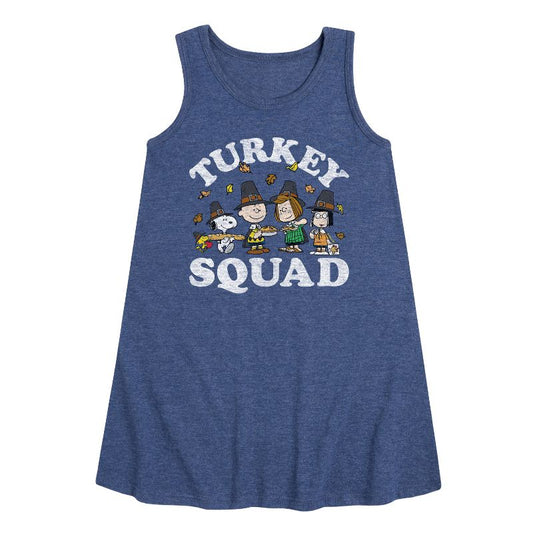 فستان بناتي من مجموعة ديك رومي سكواد بدون أكمام بتصميم جرافيكي