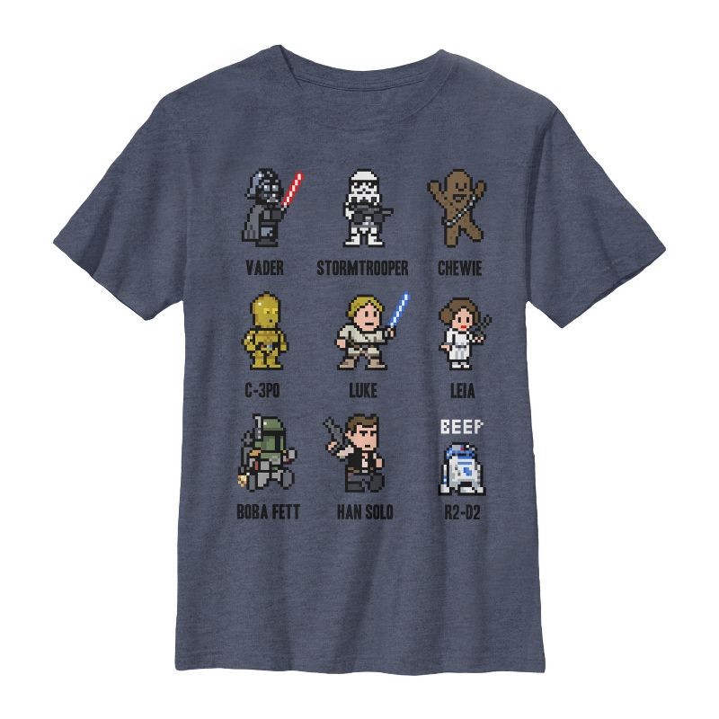 Boy's Star Wars Pixel Character Guide T-Shirt