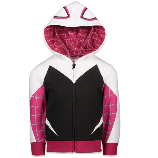 Marvel Spider-Man Spider-Gwen Ghost Spider Girls Fleece Zip Up Hoodie Toddler