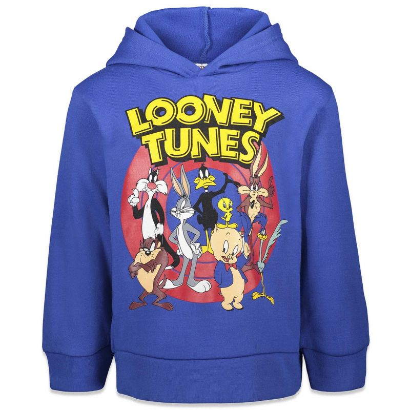 WARNER BROS Looney Tunes Marvin the Martian Bugs Bunny Fleece Pullover Hoodie Toddler to Big Kid