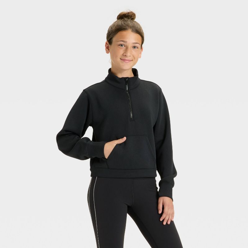 Girls' Airy Sleek 1/2 Zip Sweatshirt - All In Motion™