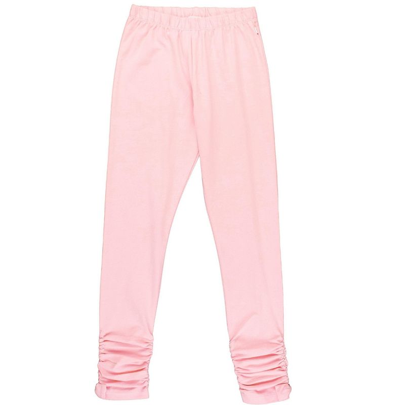 RuffleButts Girls Ruched Bow Leggings