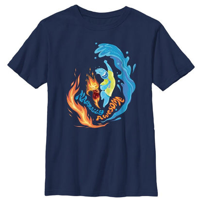 تي شيرت Elemental Ember and Wade Naturally Awesome للأولاد