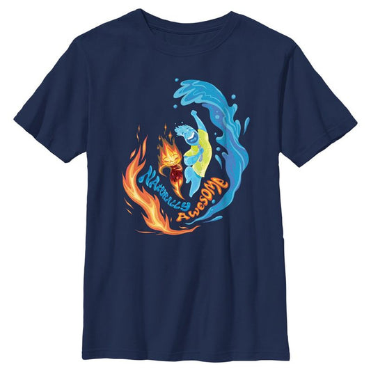 تي شيرت Elemental Ember and Wade Naturally Awesome للأولاد